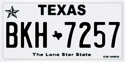TX license plate BKH7257
