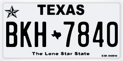 TX license plate BKH7840