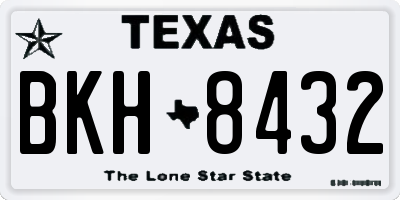 TX license plate BKH8432