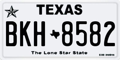 TX license plate BKH8582