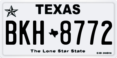 TX license plate BKH8772