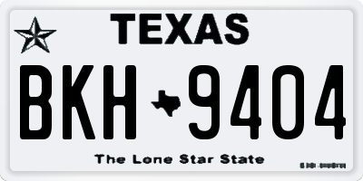 TX license plate BKH9404