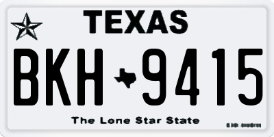 TX license plate BKH9415