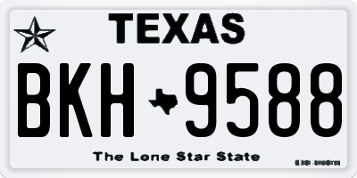 TX license plate BKH9588