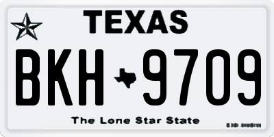 TX license plate BKH9709