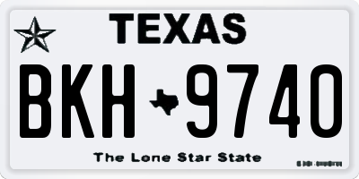 TX license plate BKH9740
