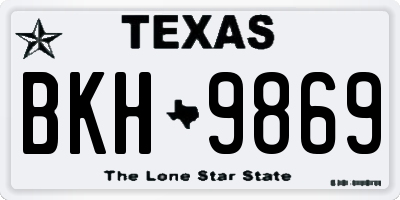 TX license plate BKH9869