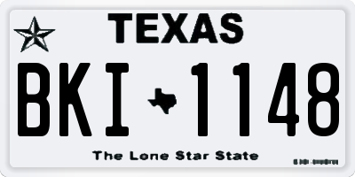 TX license plate BKI1148