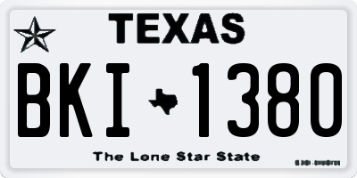 TX license plate BKI1380