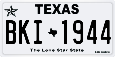 TX license plate BKI1944