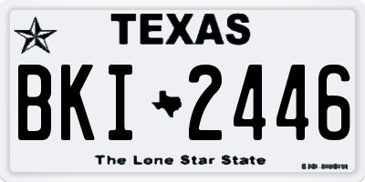 TX license plate BKI2446
