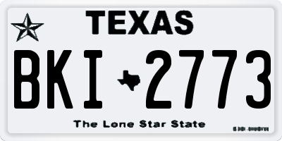 TX license plate BKI2773