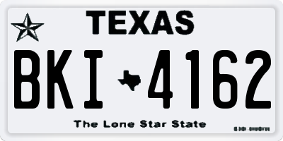 TX license plate BKI4162