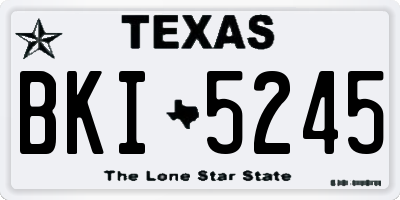 TX license plate BKI5245