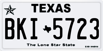 TX license plate BKI5723