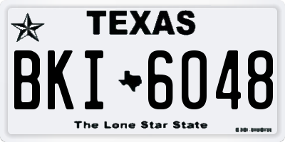TX license plate BKI6048