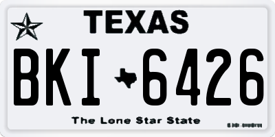 TX license plate BKI6426