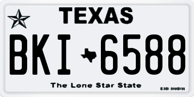 TX license plate BKI6588