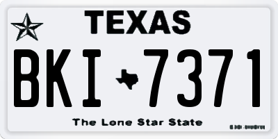 TX license plate BKI7371