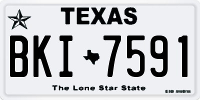 TX license plate BKI7591