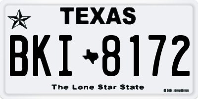 TX license plate BKI8172
