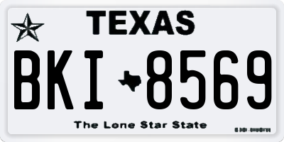 TX license plate BKI8569