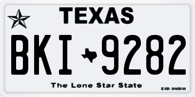 TX license plate BKI9282