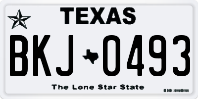 TX license plate BKJ0493