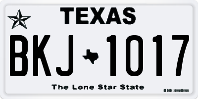 TX license plate BKJ1017