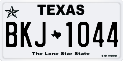 TX license plate BKJ1044