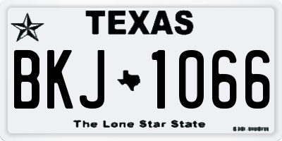 TX license plate BKJ1066