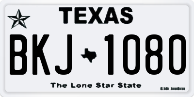 TX license plate BKJ1080