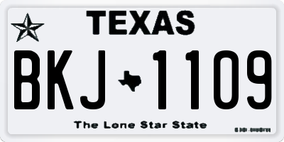 TX license plate BKJ1109