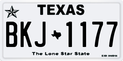 TX license plate BKJ1177