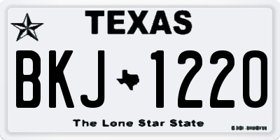 TX license plate BKJ1220