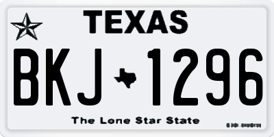 TX license plate BKJ1296
