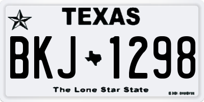 TX license plate BKJ1298
