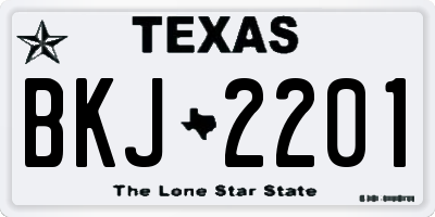 TX license plate BKJ2201