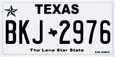 TX license plate BKJ2976