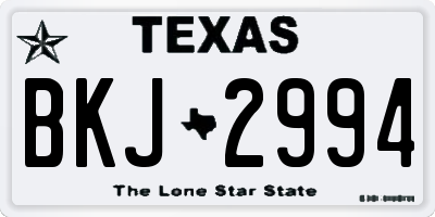 TX license plate BKJ2994