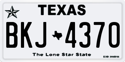 TX license plate BKJ4370