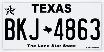 TX license plate BKJ4863