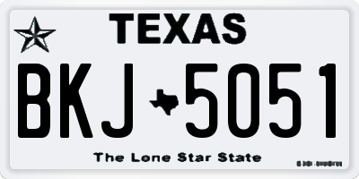 TX license plate BKJ5051