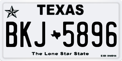 TX license plate BKJ5896