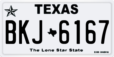 TX license plate BKJ6167