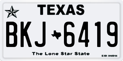 TX license plate BKJ6419