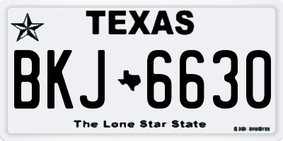 TX license plate BKJ6630