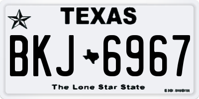 TX license plate BKJ6967
