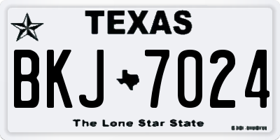 TX license plate BKJ7024