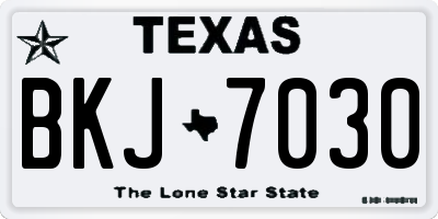 TX license plate BKJ7030